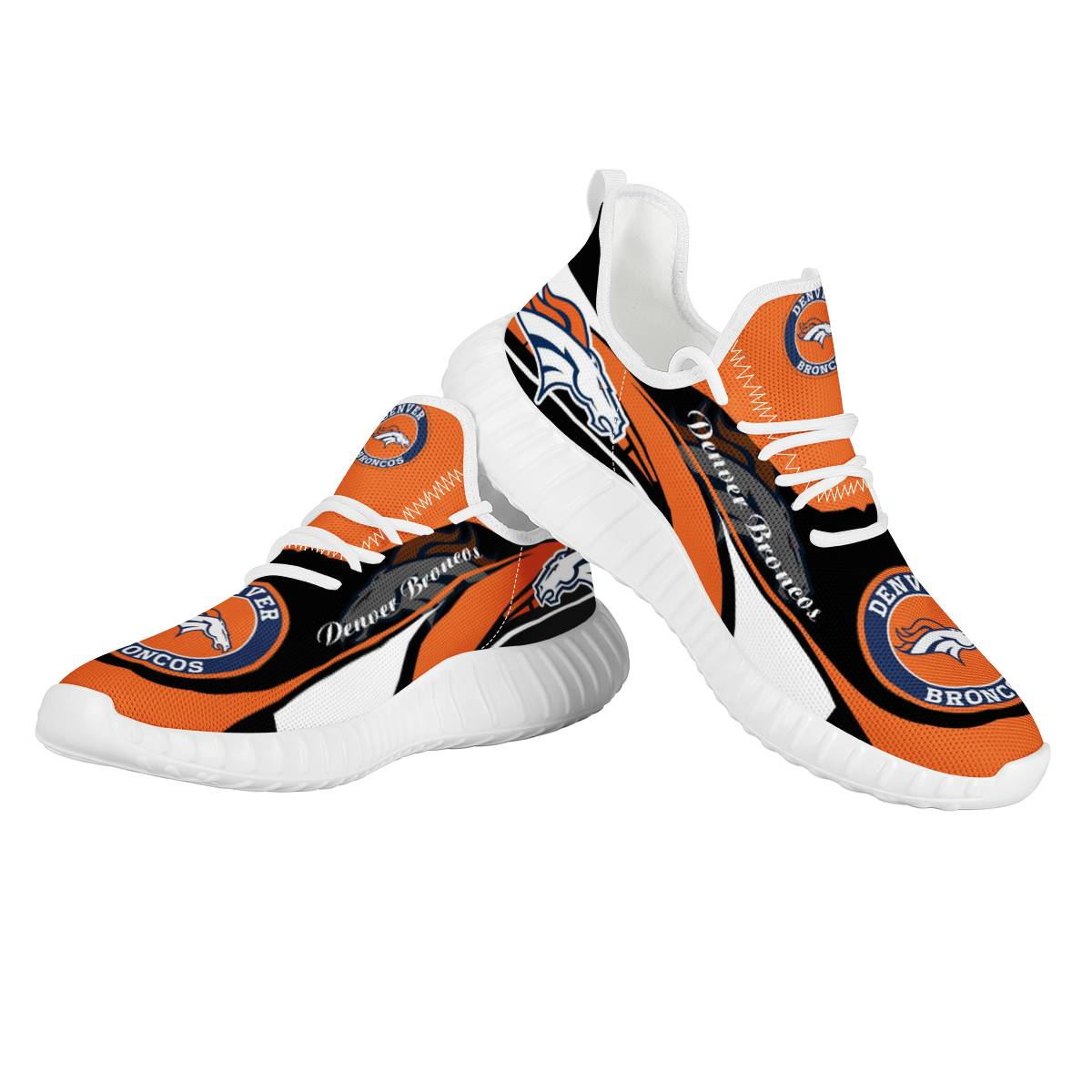 Women's Denver Broncos Mesh Knit Sneakers/Shoes 008